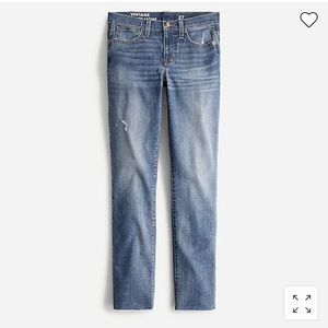 J Crew 9” vintage straight jeans